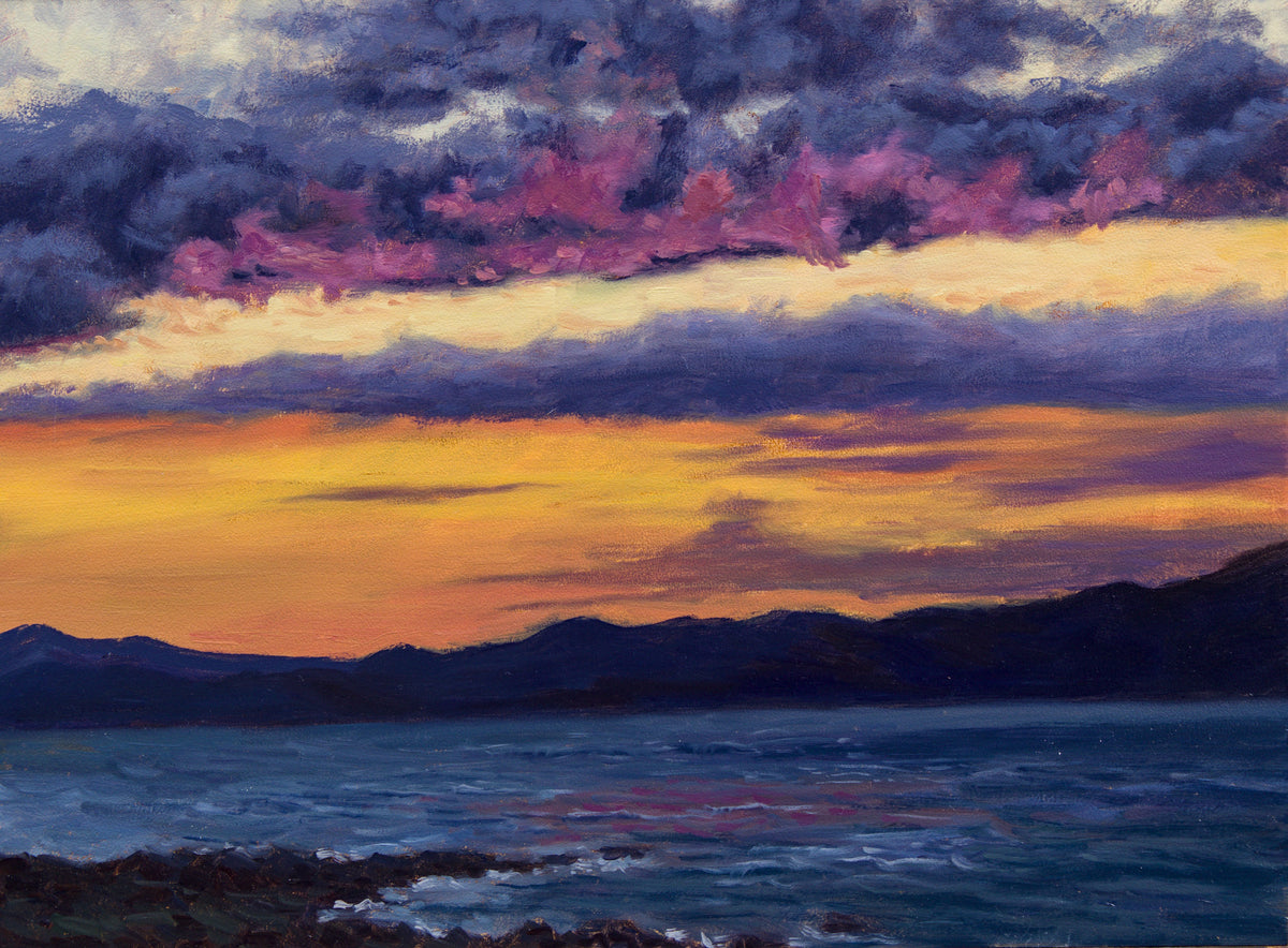 Golfe d'Edremit - Huile sur panneau 30x40cm