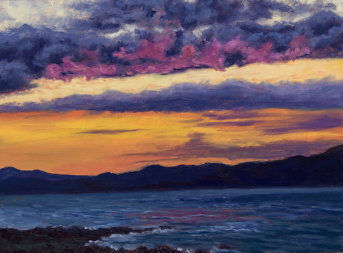 Golfe d'Edremit - Huile sur panneau 30x40cm