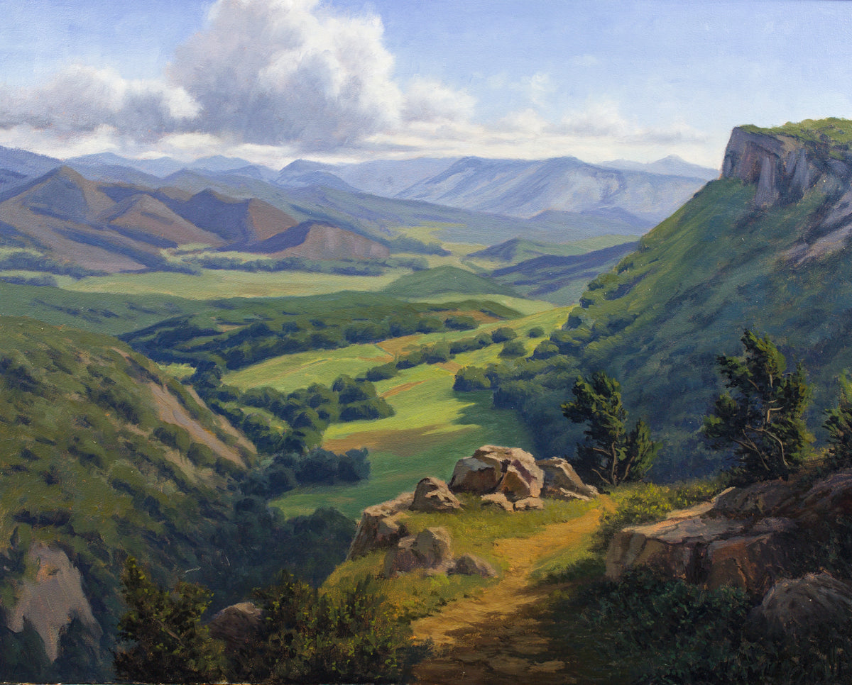 Le Vercors vallée et sommets, Huile sur panneau 40x50cm