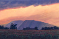 Silhouette au crépuscule - Huile sur toile 27x41cm